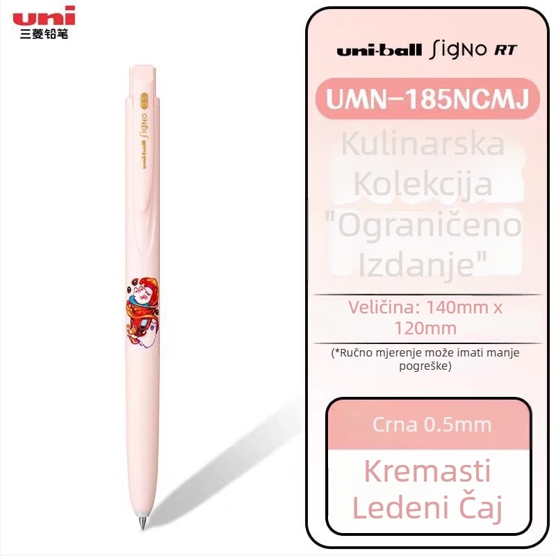 Gel olovka Uni Mitsubishi UMN-155, tinta na bazi vode, 0,38 mm vrh, neizbrisivo