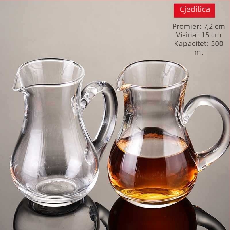 Set čašica za žestoka pića od običnog stakla, kapacitet preko 1000 ml, više od 10 komada, jednostavan stil