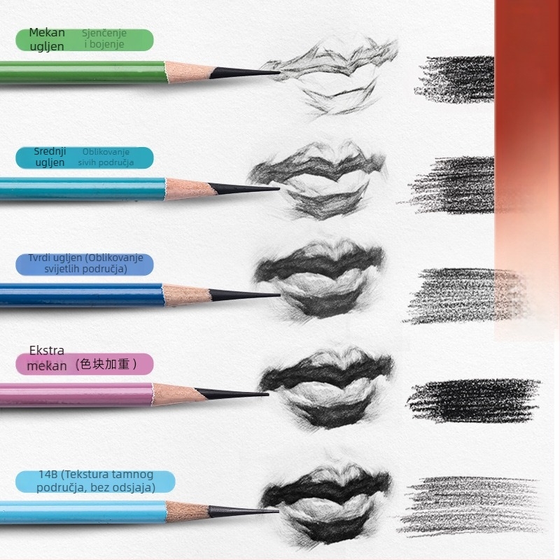 Neoni transformabilna meka olovka s drvenim kućištem, olovka s više glava i građevinska olovka