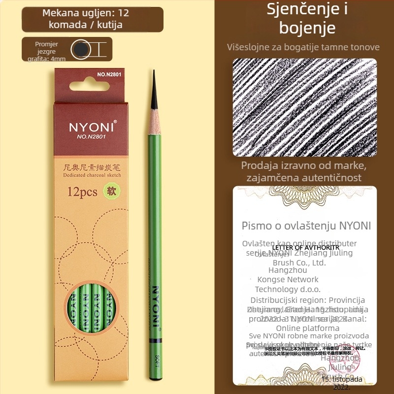 Neoni transformabilna meka olovka s drvenim kućištem, olovka s više glava i građevinska olovka