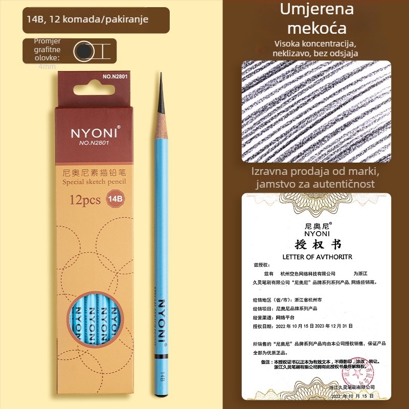 Neoni transformabilna meka olovka s drvenim kućištem, olovka s više glava i građevinska olovka