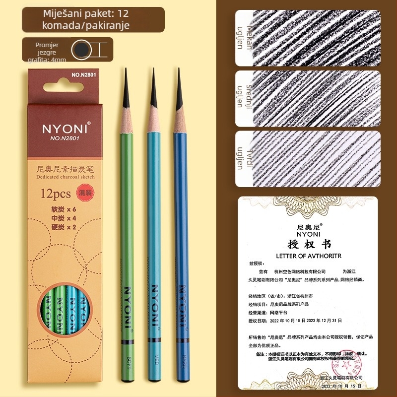 Neoni transformabilna meka olovka s drvenim kućištem, olovka s više glava i građevinska olovka