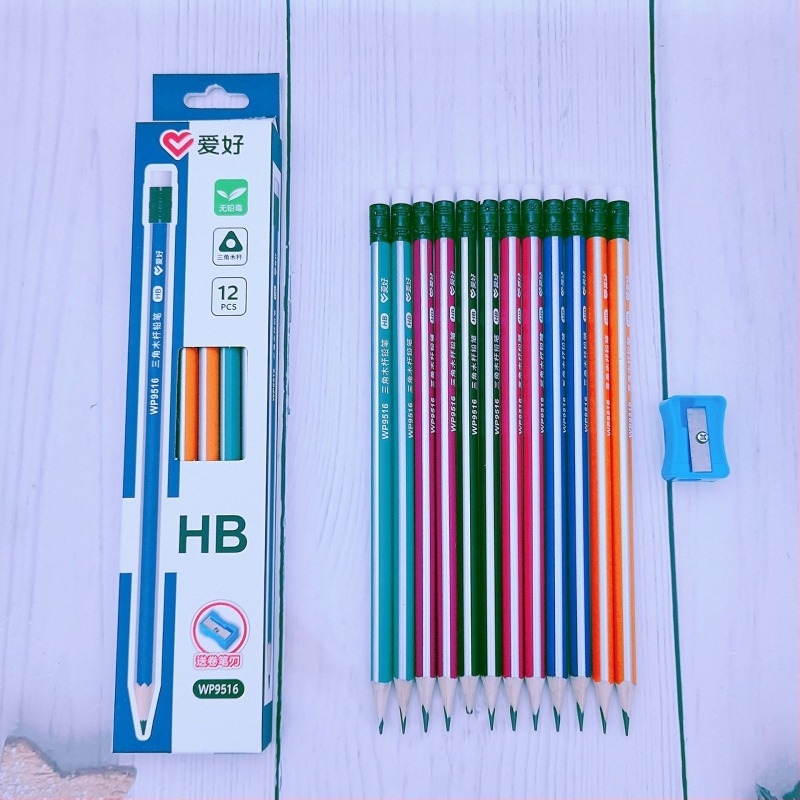 Love drvena olovka za početnike — bez olova, tvrdoća 2B/HB, kaligrafija za djecu