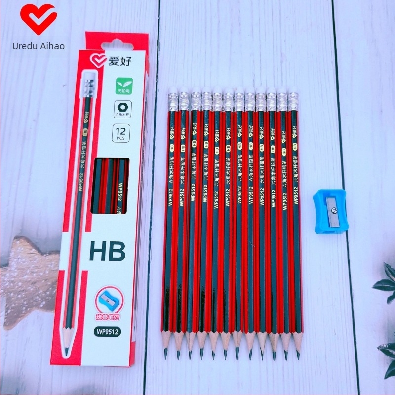 Love drvena olovka za početnike — bez olova, tvrdoća 2B/HB, kaligrafija za djecu