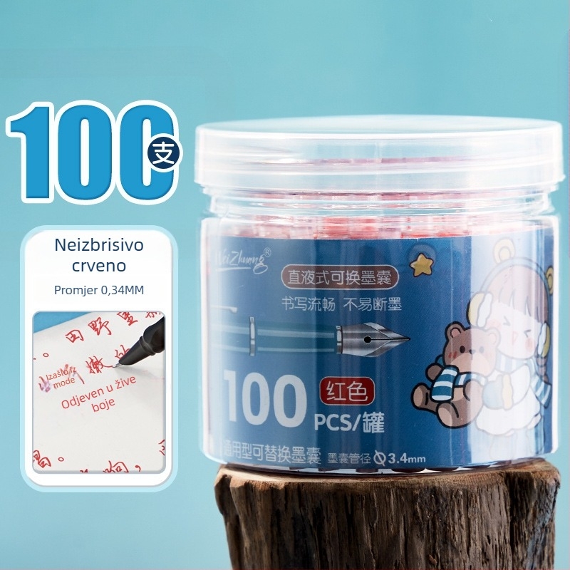 Nadomjestna vrećica tinte za pero, Weizhuang; plastika; u kutiji; za zamjenu vrećice tinte