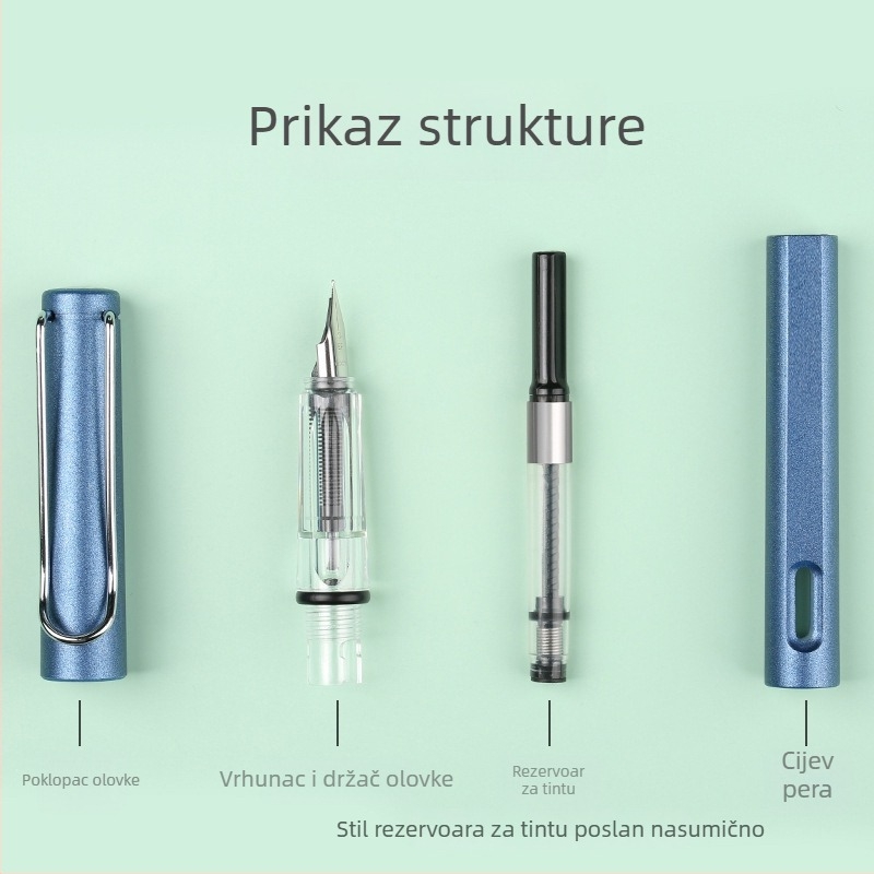 Bočai BC9019 set pisaća u poklon kutiji — za učenike osnovne škole, iridijsko pero, sustav tinte s rotacijom upijanja, model BC9019