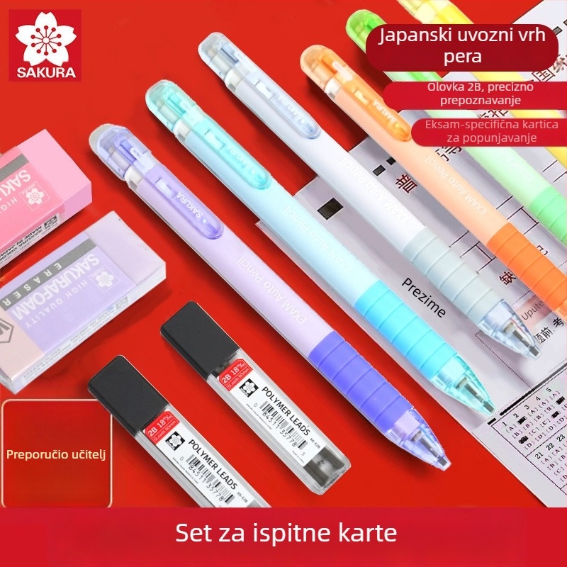 Mehanički olovka za ispite, model XES1018C, plastično kućište, posebno za crtanje kartica, olovka za ispite