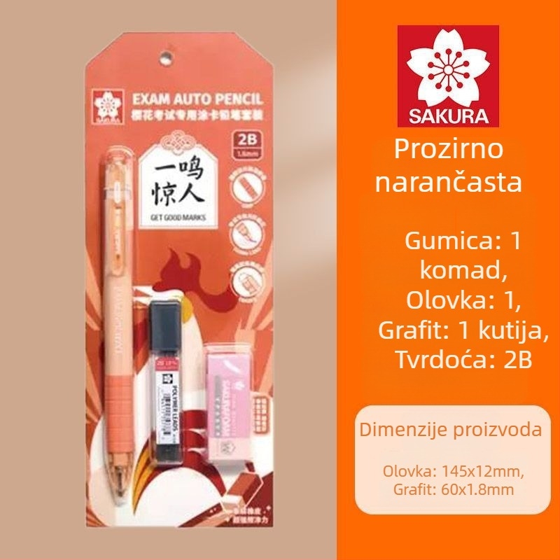 Mehanički olovka za ispite, model XES1018C, plastično kućište, posebno za crtanje kartica, olovka za ispite