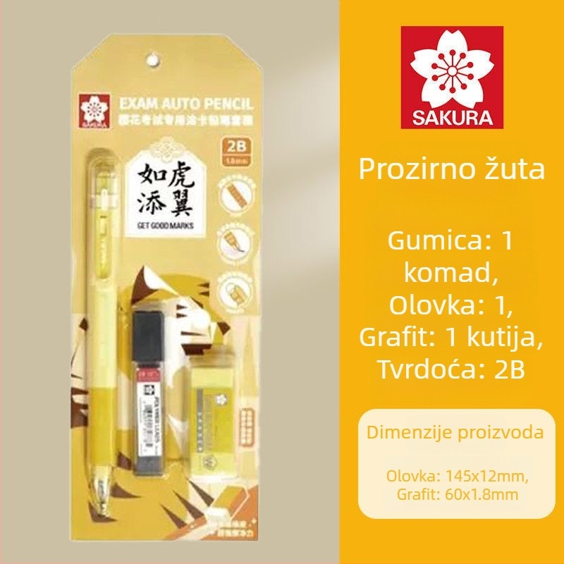 Mehanički olovka za ispite, model XES1018C, plastično kućište, posebno za crtanje kartica, olovka za ispite