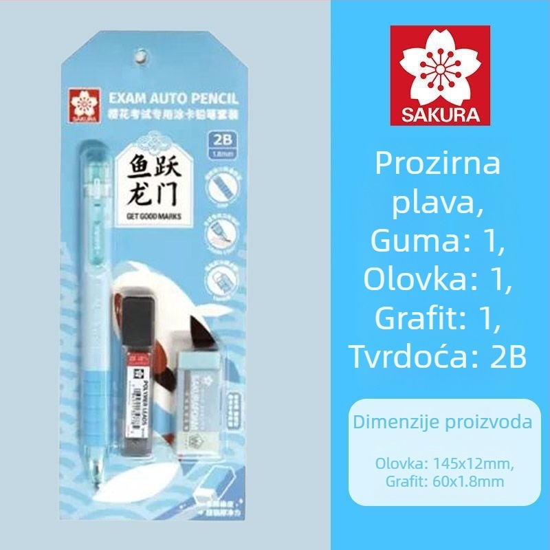 Mehanički olovka za ispite, model XES1018C, plastično kućište, posebno za crtanje kartica, olovka za ispite