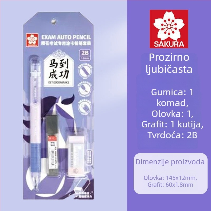 Mehanički olovka za ispite, model XES1018C, plastično kućište, posebno za crtanje kartica, olovka za ispite