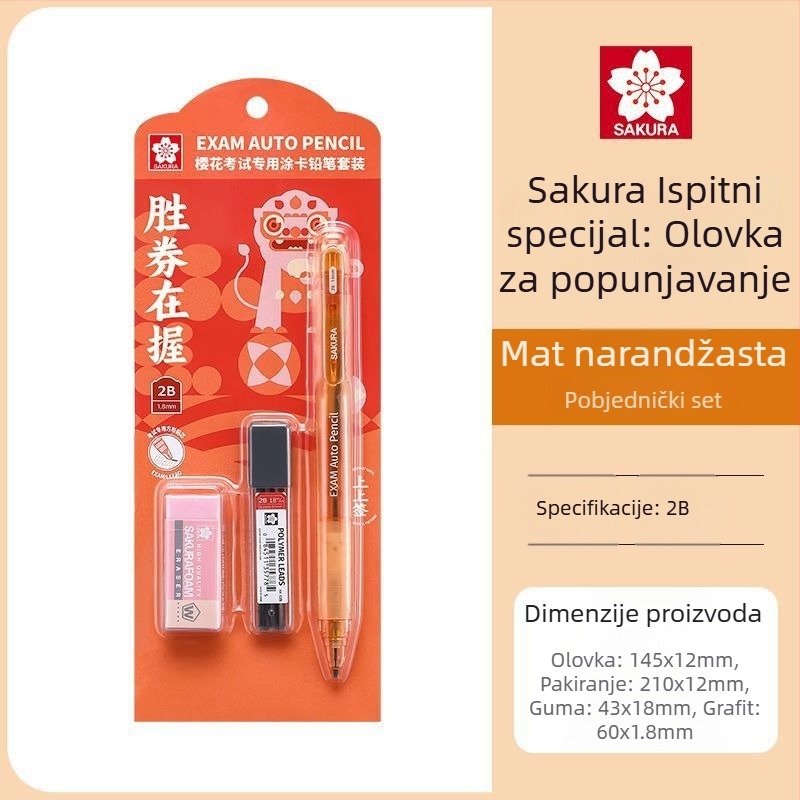 Mehanički olovka za ispite, model XES1018C, plastično kućište, posebno za crtanje kartica, olovka za ispite