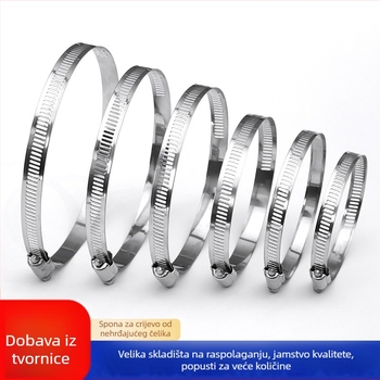 Stezaljka za crijevo od 201 nehrđajućeg čelika, američkog stila, za plinske cijevi, nominalni promjer 10-200 mm