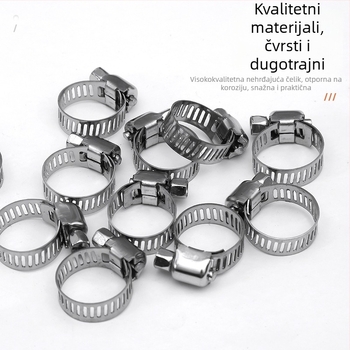 Stezaljka za crijevo od 201 nehrđajućeg čelika, američkog stila, za plinske cijevi, nominalni promjer 10-200 mm