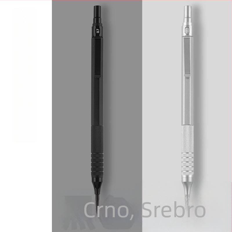 Metalni automatski olovak za crtanje i slikanje, 0.3/0.5/0.7 mm, niska središnja težina, profesionalni automatski olovak s kontinuiranim grafitom