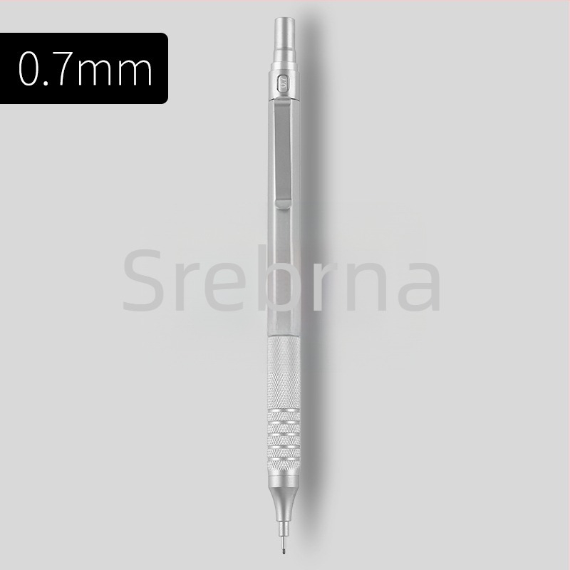 Metalni automatski olovak za crtanje i slikanje, 0.3/0.5/0.7 mm, niska središnja težina, profesionalni automatski olovak s kontinuiranim grafitom