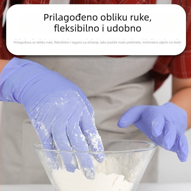 Jednokratne nitril rukavice, otporne na rezanje, za hotelsku ugostiteljstvo, industrijsku proizvodnju, laboratorije i kozmetičke salone – težina 420-522