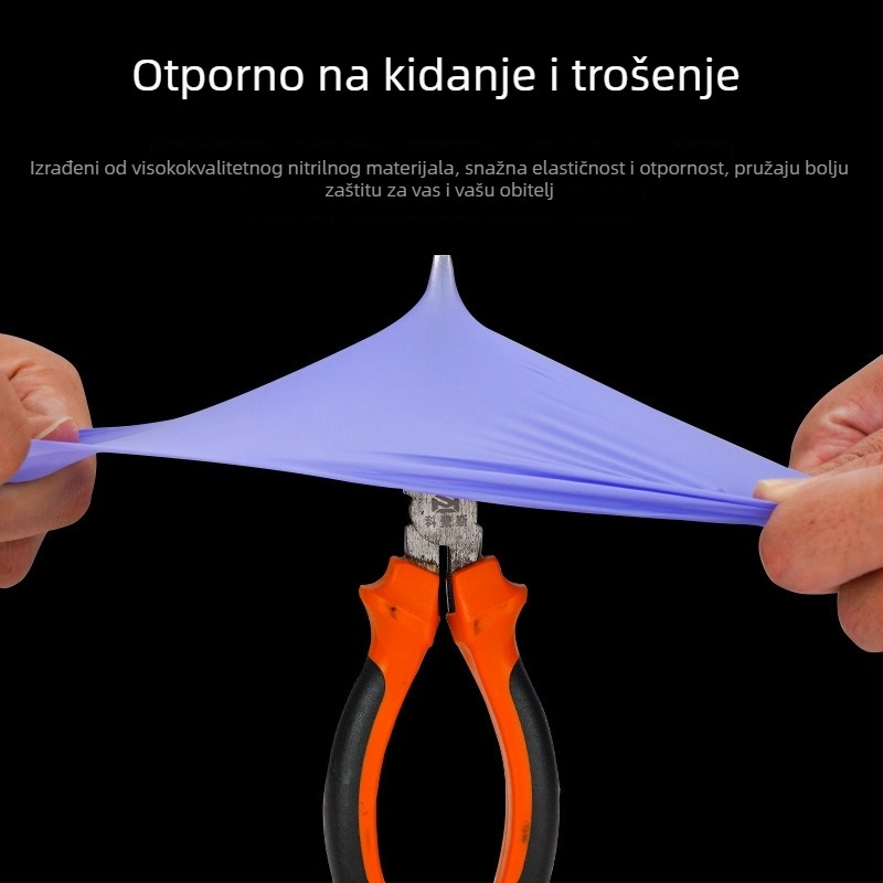 Jednokratne nitril rukavice, otporne na rezanje, za hotelsku ugostiteljstvo, industrijsku proizvodnju, laboratorije i kozmetičke salone – težina 420-522