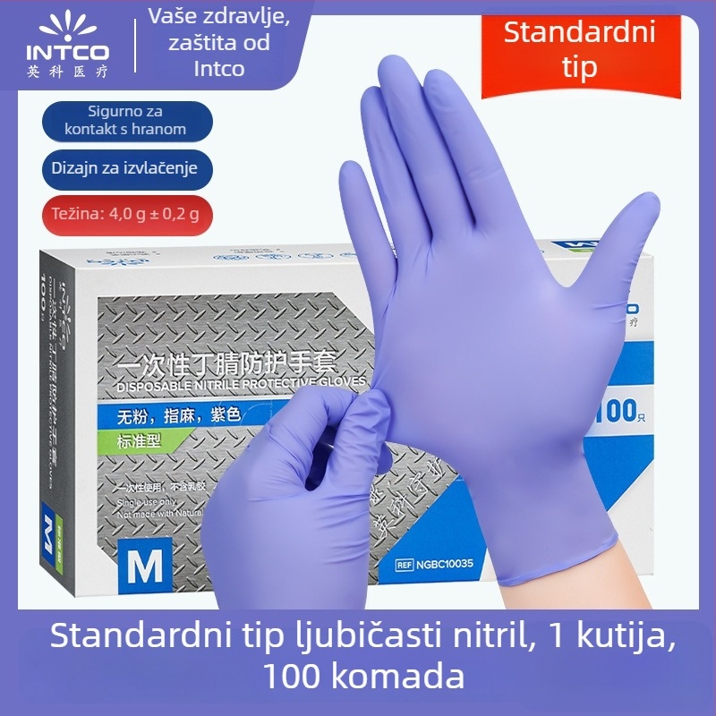 Jednokratne nitril rukavice, otporne na rezanje, za hotelsku ugostiteljstvo, industrijsku proizvodnju, laboratorije i kozmetičke salone – težina 420-522