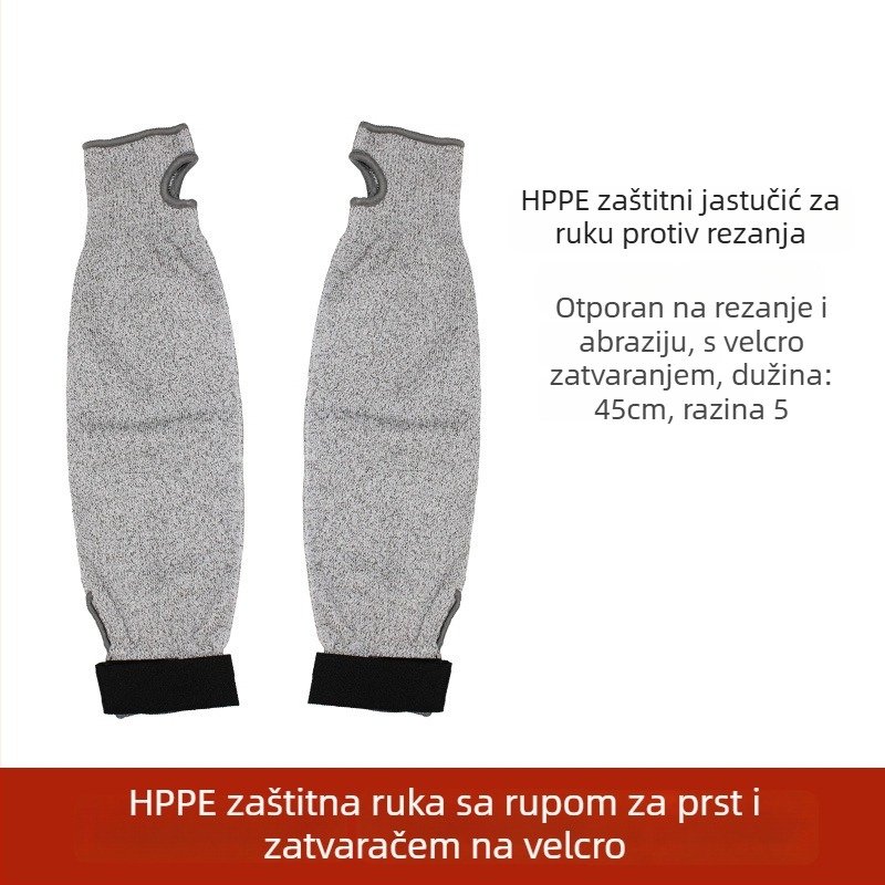 HPPE zaštitnik podlaktice, razina 5, otporan na rezanje i habanje, za obradu stakla i metala