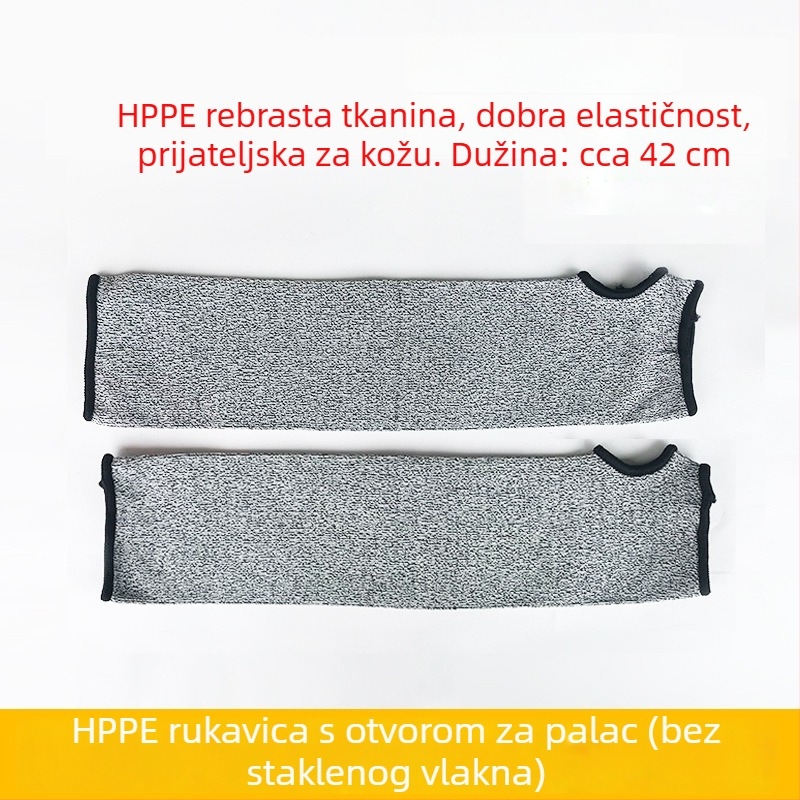 HPPE zaštitnik podlaktice, razina 5, otporan na rezanje i habanje, za obradu stakla i metala