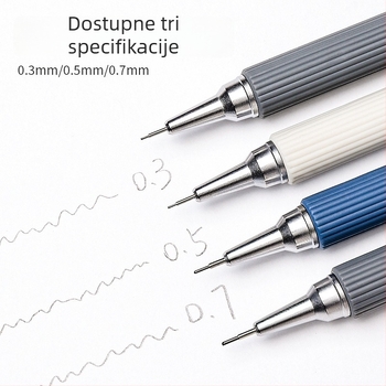 Mehanička olovka, metalno tijelo, bez potrebe za oštrenjem, za pisanje.