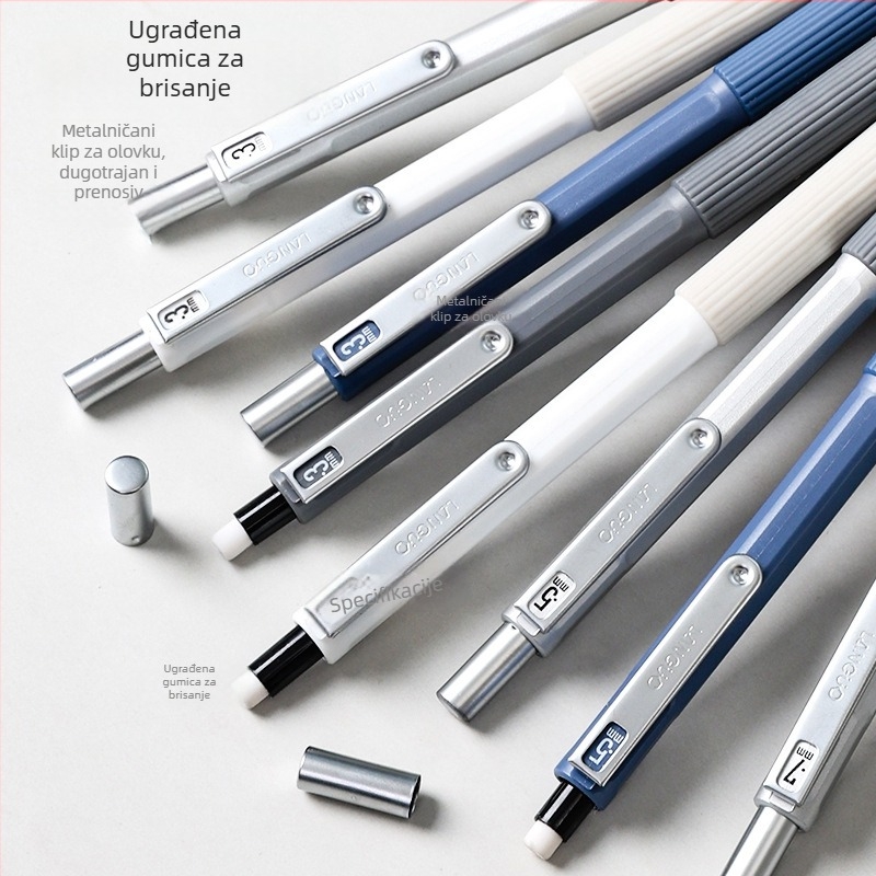 Mehanička olovka, metalno tijelo, bez potrebe za oštrenjem, za pisanje.