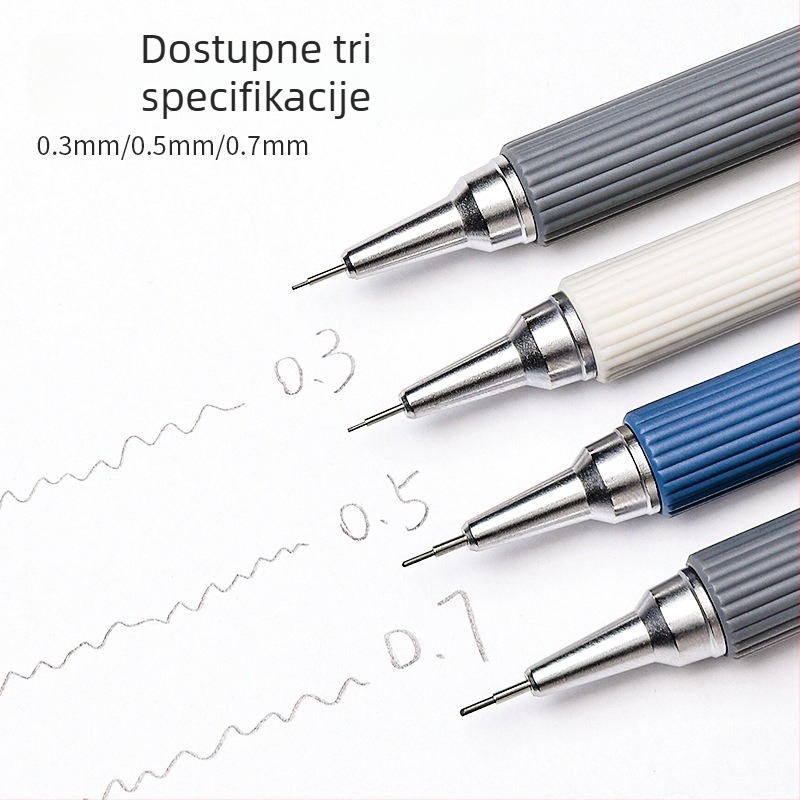 Mehanička olovka, metalno tijelo, bez potrebe za oštrenjem, za pisanje.