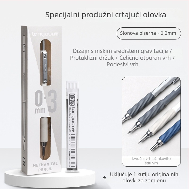 Mehanička olovka, metalno tijelo, bez potrebe za oštrenjem, za pisanje.