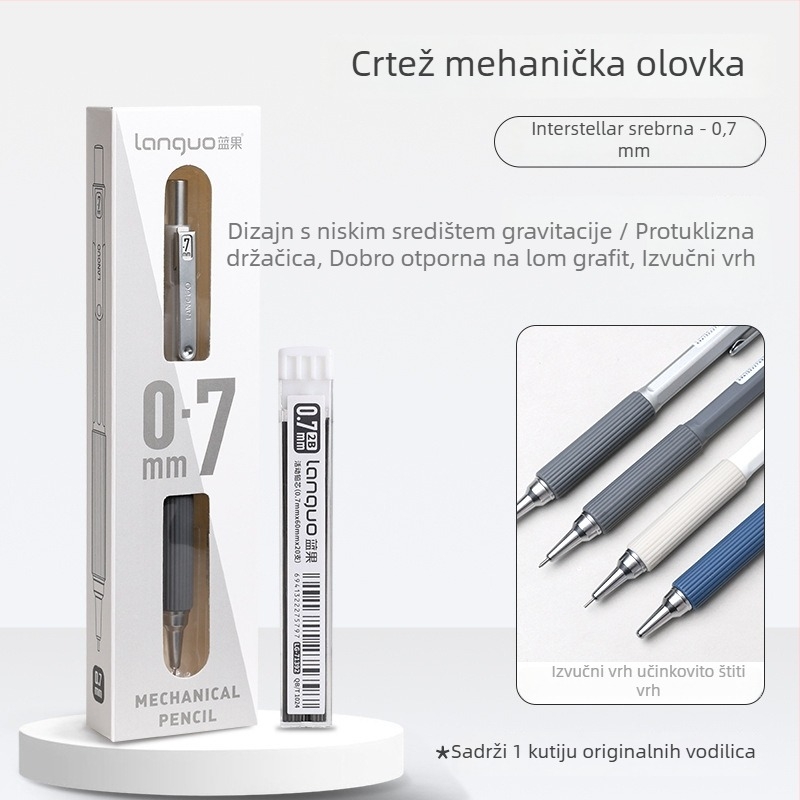 Mehanička olovka, metalno tijelo, bez potrebe za oštrenjem, za pisanje.