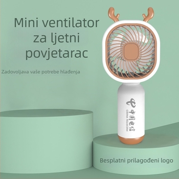 Mini stolni ventilator – ručni, stil nacionalnog trenda; plastično kućište; mogućnost prilagodbe; pogodan za studente, putovanja, službena putovanja i ured; višenamjenski.