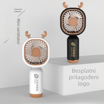 Mini stolni ventilator – ručni, stil nacionalnog trenda; plastično kućište; mogućnost prilagodbe; pogodan za studente, putovanja, službena putovanja i ured; višenamjenski.