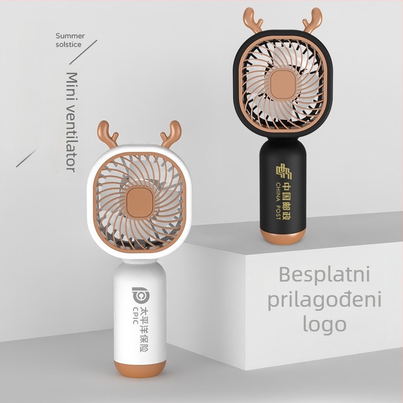 Mini stolni ventilator – ručni, stil nacionalnog trenda; plastično kućište; mogućnost prilagodbe; pogodan za studente, putovanja, službena putovanja i ured; višenamjenski.