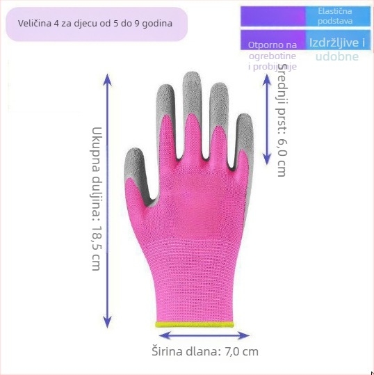 Dječje zaštitne rukavice za vrtlarenje — otporne na probijanje, vodonepropusne, protuklizne, za berbu ostriga — Maidexin, 360 g