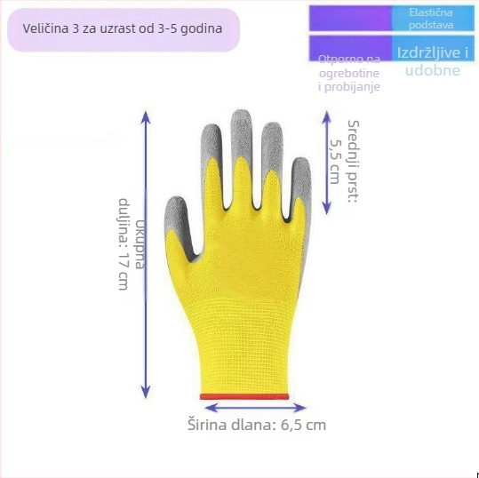 Dječje zaštitne rukavice za vrtlarenje — otporne na probijanje, vodonepropusne, protuklizne, za berbu ostriga — Maidexin, 360 g