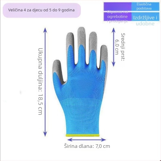 Dječje zaštitne rukavice za vrtlarenje — otporne na probijanje, vodonepropusne, protuklizne, za berbu ostriga — Maidexin, 360 g