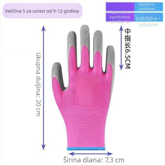Dječje zaštitne rukavice za vrtlarenje — otporne na probijanje, vodonepropusne, protuklizne, za berbu ostriga — Maidexin, 360 g