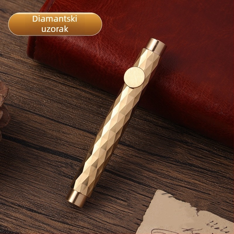 Retro džepno pero s mastilom, serija 86, metalno tijelo, sustav upijanja mastila, metalna vrh, mogućnost ispisa logotipa