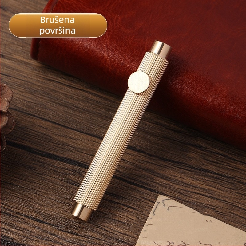 Retro džepno pero s mastilom, serija 86, metalno tijelo, sustav upijanja mastila, metalna vrh, mogućnost ispisa logotipa