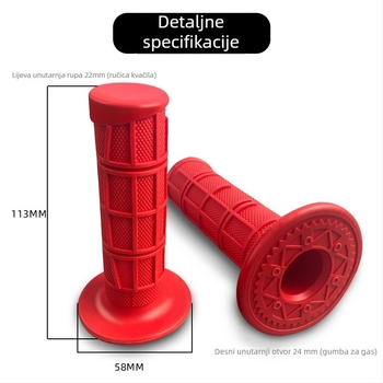 Poklopac ručice upravljača za off-road motocikl — guma, protuklizno, standardna debljina