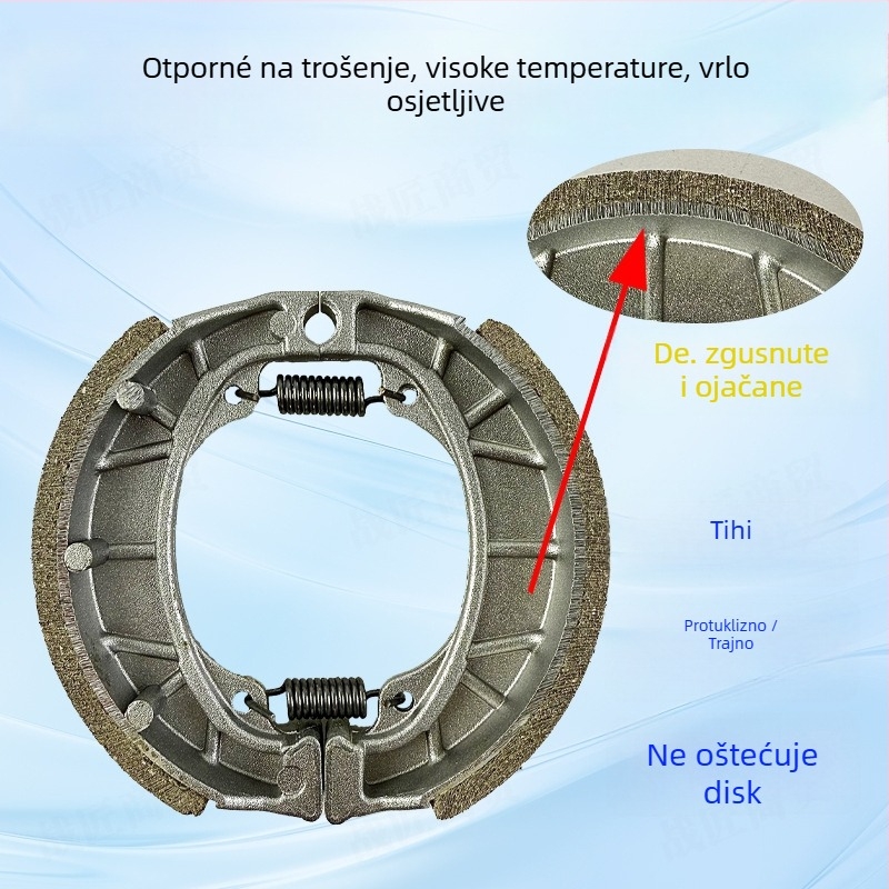 Kočničke pločice za bubanj kočnice motocikla GS125 – bez azbesta, marke Jianhao, kompatibilne s CG125/130