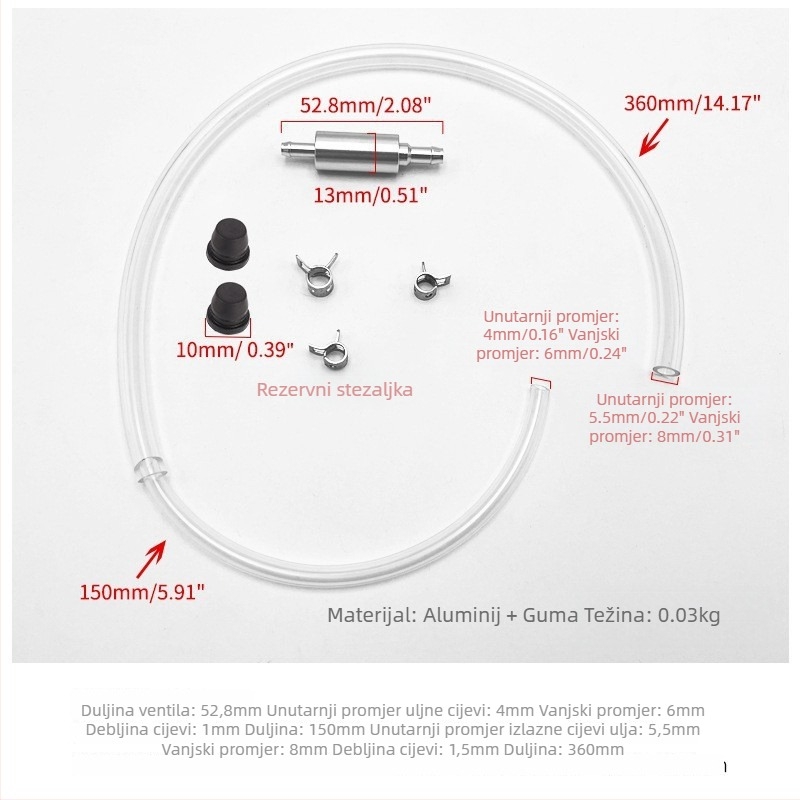 Alat za gorivo cijev motocikla, model Ocv001, za motocikle, marka Other