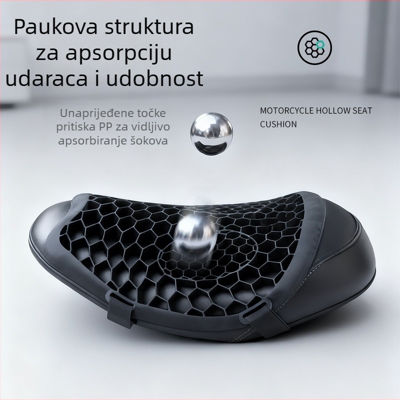 Youtai 086 silikon jastučić za sjedalo motocikla – prozračan, ublažava udarce, univerzalna prilagodba