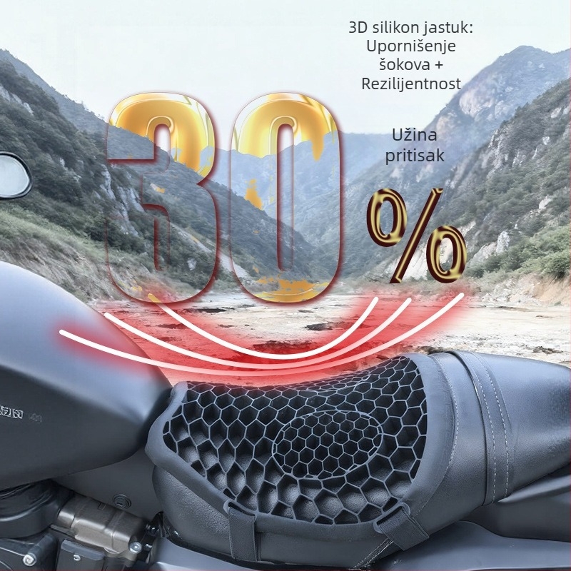 Youtai 086 silikon jastučić za sjedalo motocikla – prozračan, ublažava udarce, univerzalna prilagodba