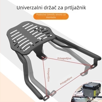 Univerzalni stražnji nosač za električna vozila — visoko ugljično čelik, držač kutije za dostavu, kompatibilan sa skuterima i električnim biciklima