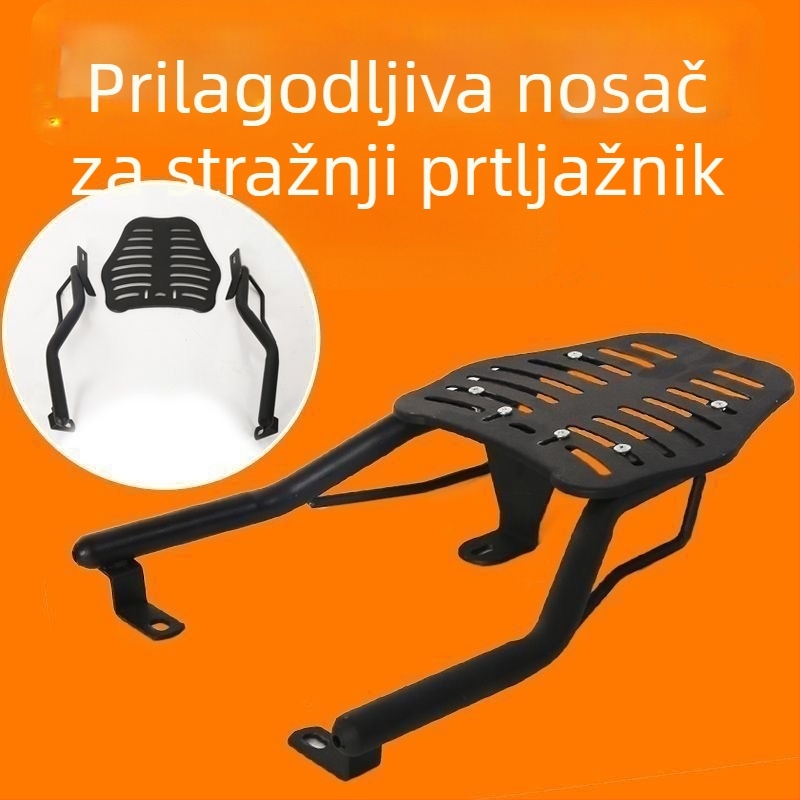 Univerzalni stražnji nosač za električna vozila — visoko ugljično čelik, držač kutije za dostavu, kompatibilan sa skuterima i električnim biciklima
