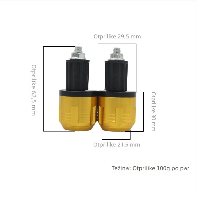 Aluminijske završne kapice za ručice motocikla – DT-8853, univerzalna kompatibilnost, zaštita od pada, modulni dio