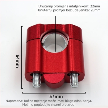 Adapter dizanja upravljača motocikla, univerzalna kompatibilnost, marka py, model Bbt-0806, prilagodljiv, za fiksni upravljač