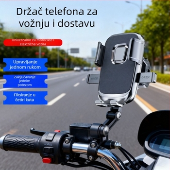 Držač telefona za motocikl, s anti‑šok zaštitom, za vanjsku upotrebu, od PP i legure