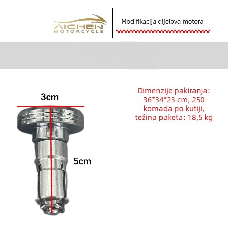 Plug upravljača motocikla, aluminijska legura, universalno, model JT-098